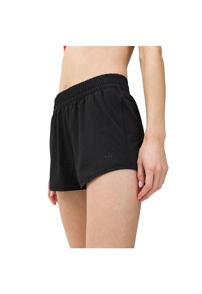 Pantaloni scurti sport dama - Poliester - Negru -