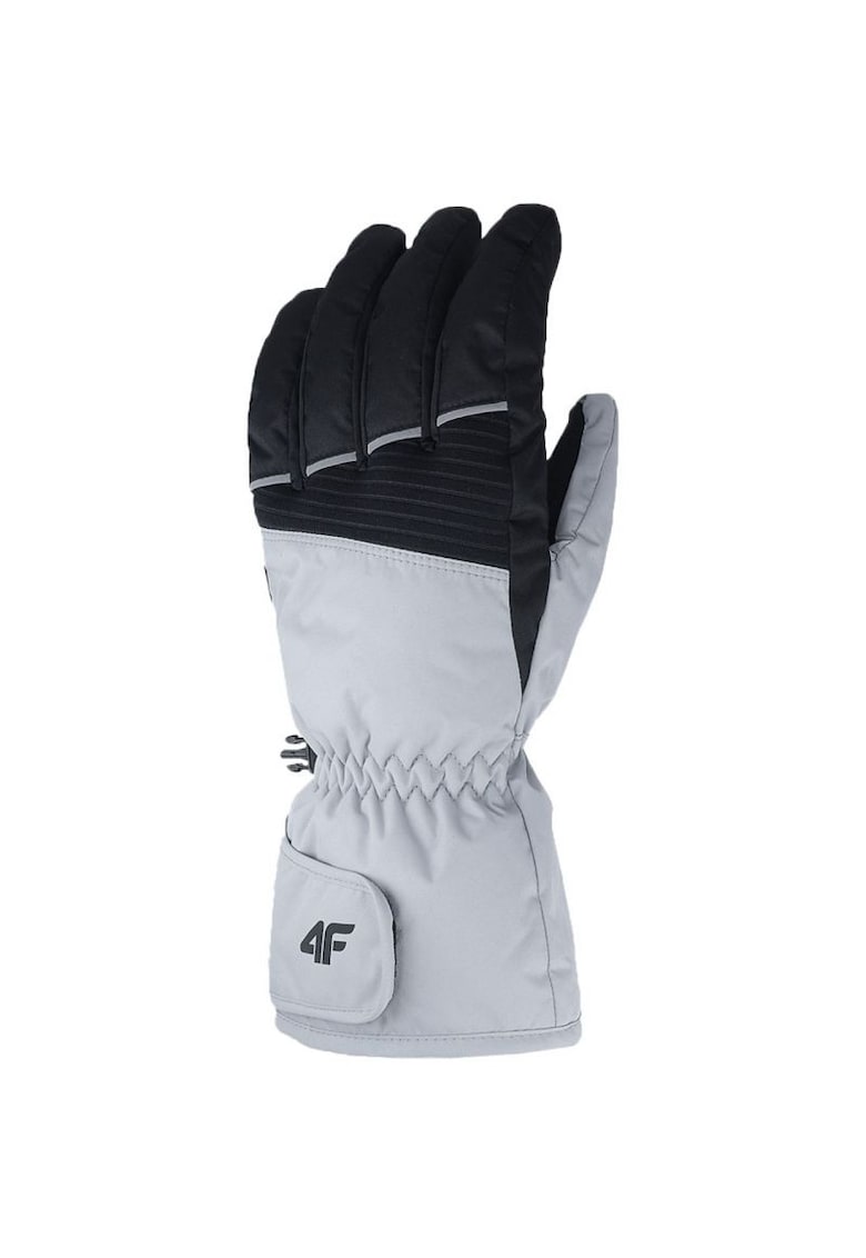 Manusi de schi barbati FNK M107 - reflectorizante - ajustabile - gri deschis -