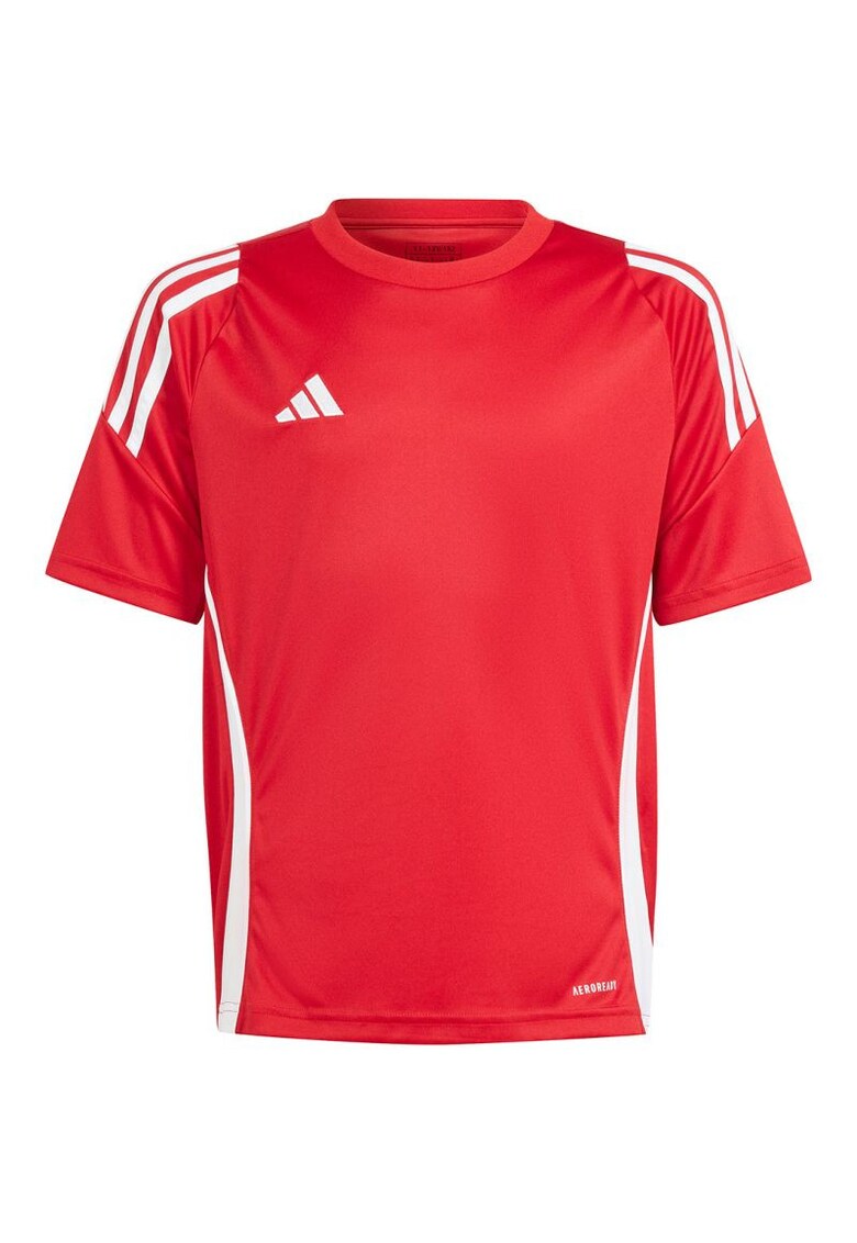 Tricou sport baieti - Poliester - Rosu/Alb -