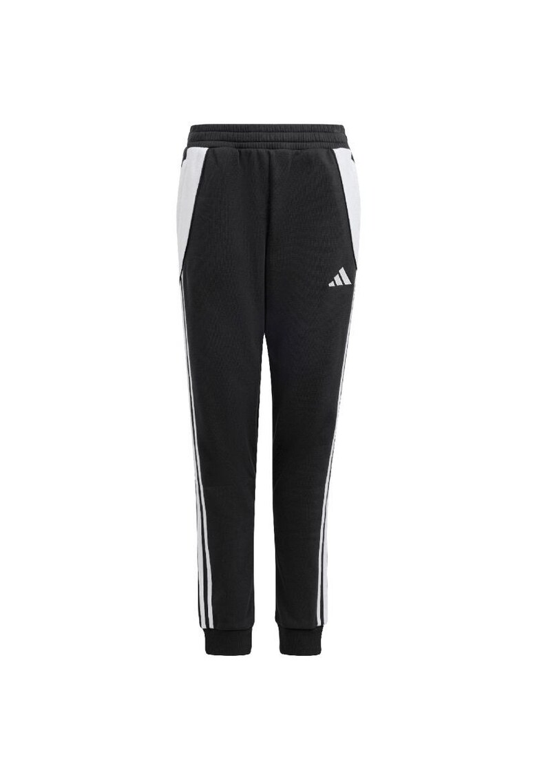 Pantaloni sport copii - Bumbac/Poliester - Negru/Alb -