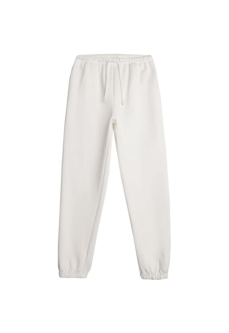 Pantaloni sport dama bumbac/poliester - alb