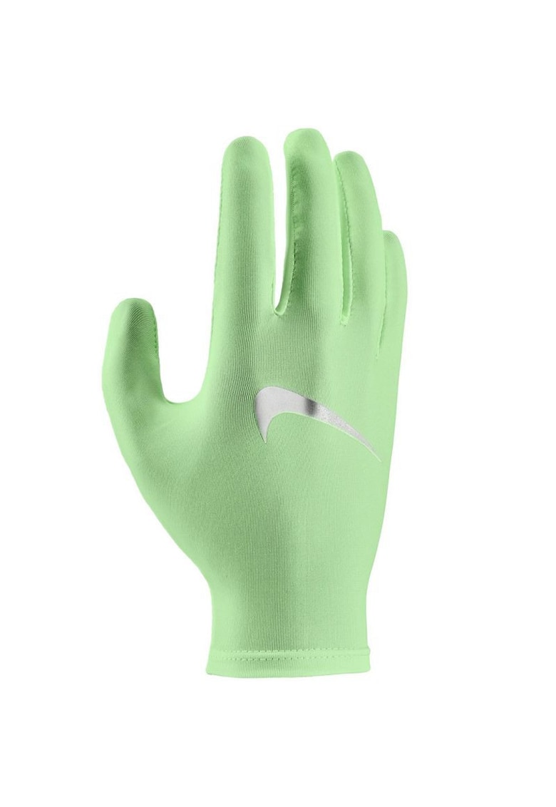 Manusi unisex de alergare - Poliester - Logo reflectorizant - Verde -