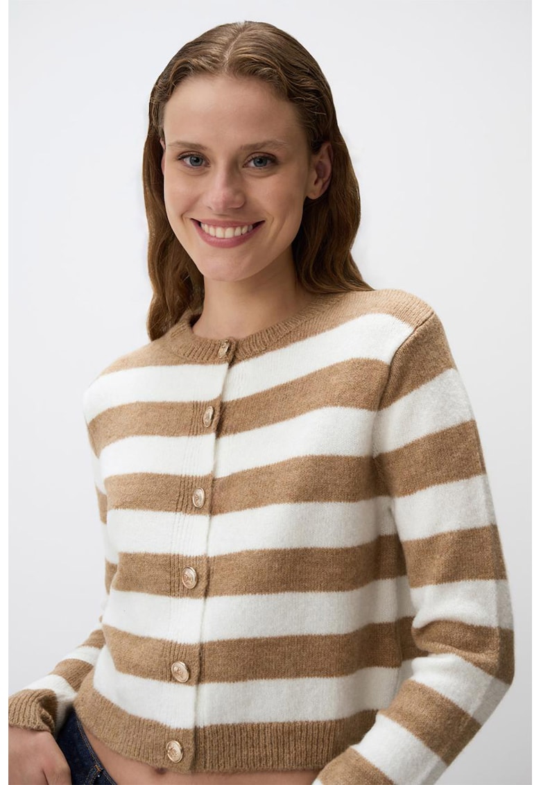 Cardigan cu model in dungi