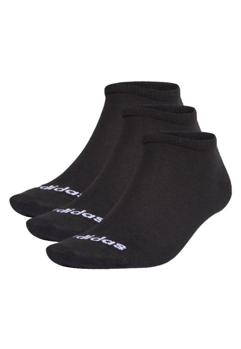 Set 3 perechi sosete sport unisex - Bumbac/Poliester/Elastan - Negru -