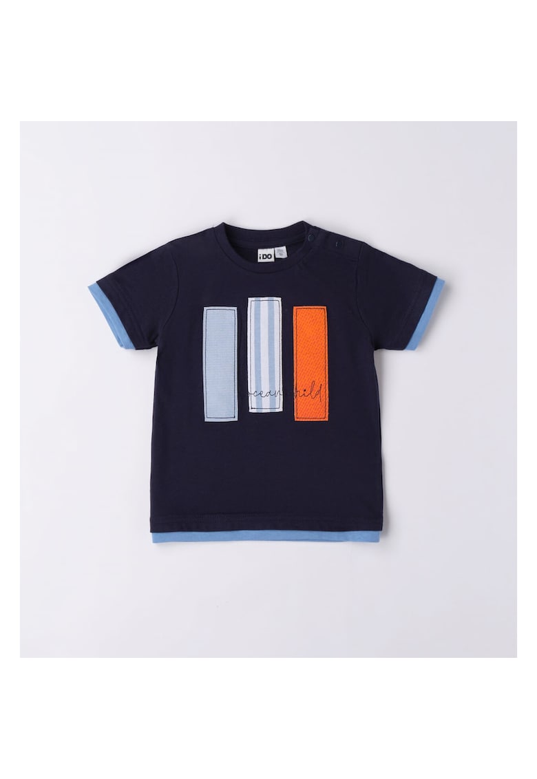 Tricou cu imprimeu pentru baiat - 4.6671 - Bleumarin
