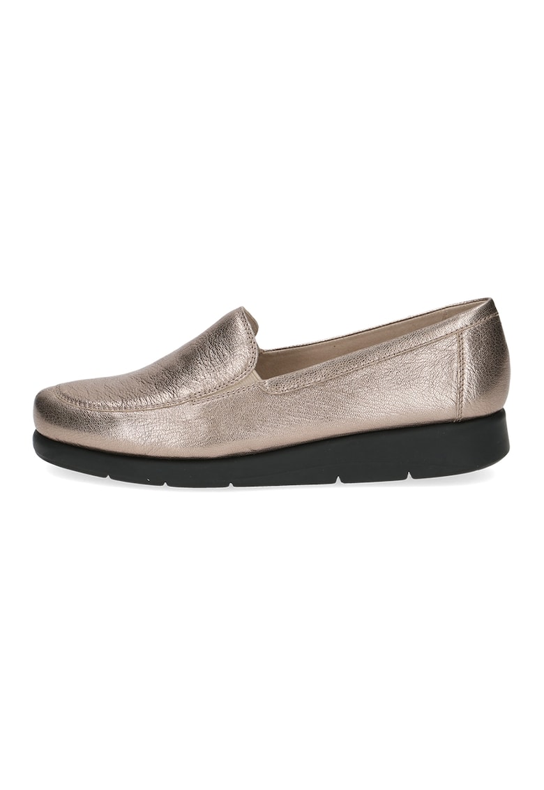 Pantofi loafer de piele cu talpa wedge