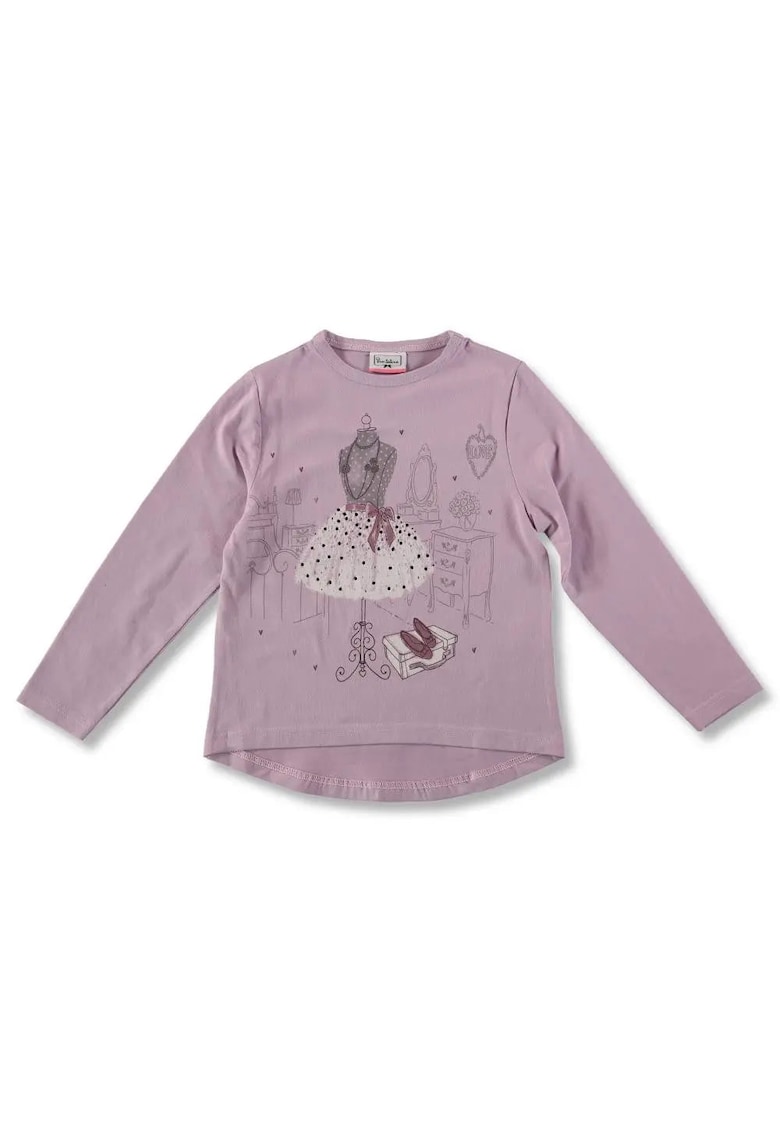Bluza cu motiv printesa - din bumbac - 21870-2