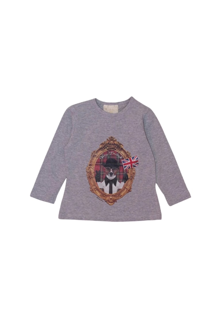 Bluza cu imprimeu britanic - fete - 32840