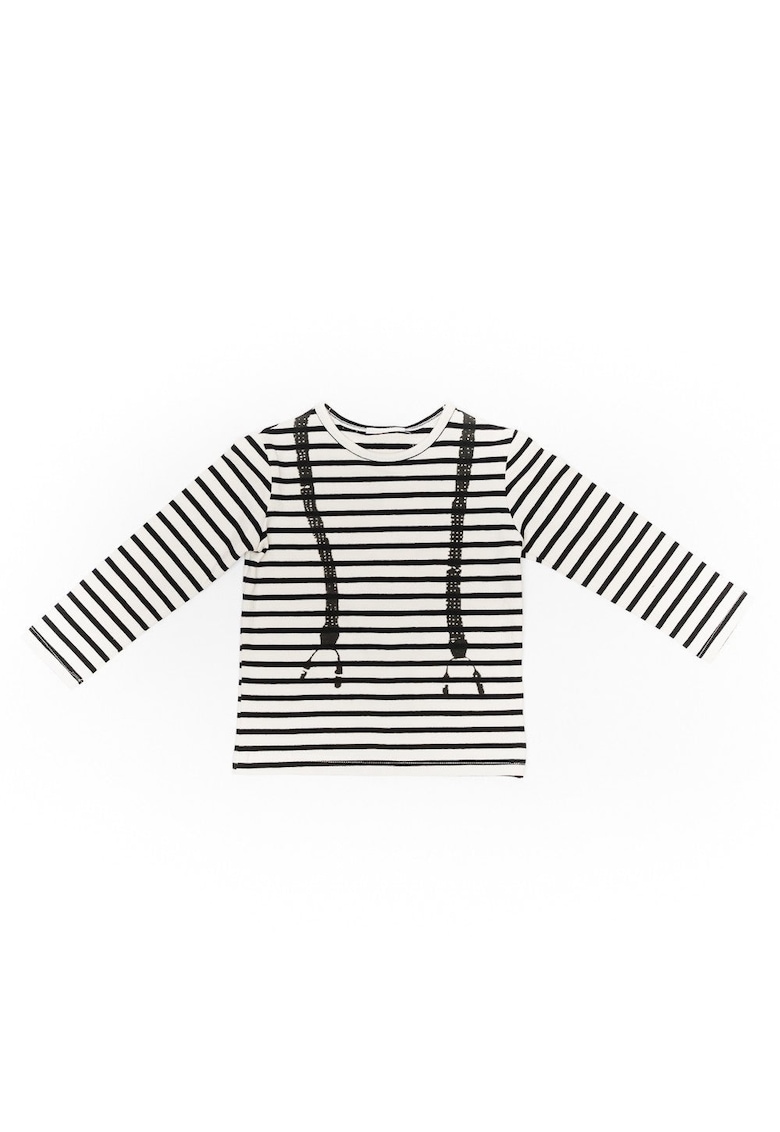 Bluza cu dungi - fete - 55810 - Crem -