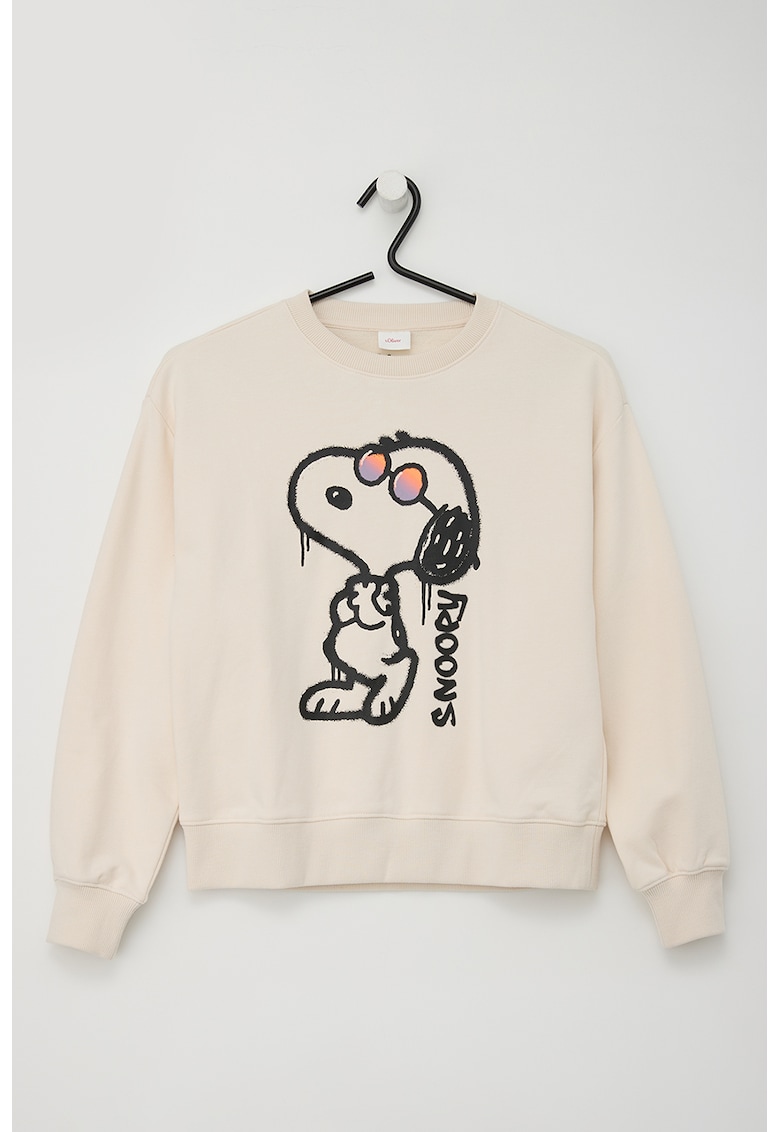 Bluza supradimensionata de trening cu imprimeu Snoopy