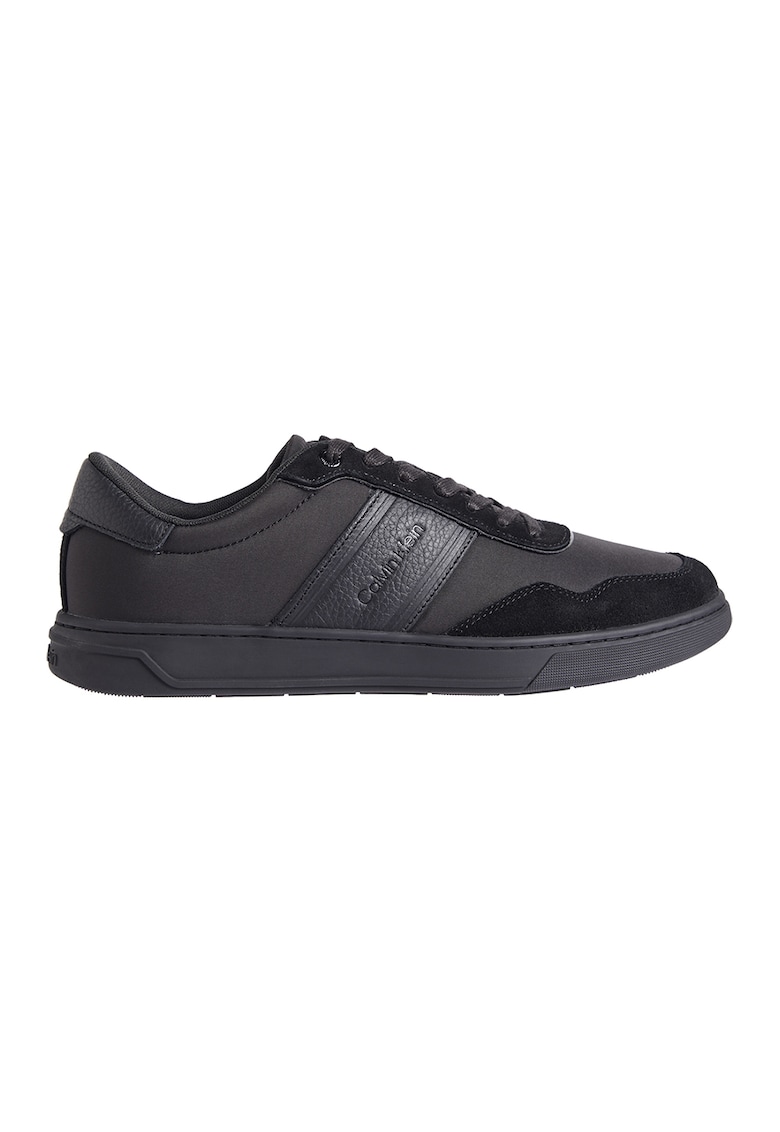 Pantofi sport low-cut cu detalii de piele intoarsa