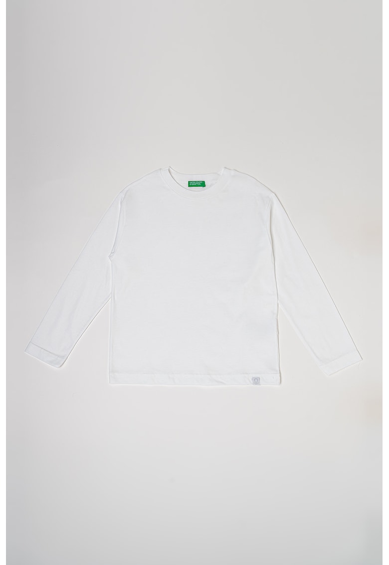 Bluza din bumbac cu decolteu la baza gatului Bluza din bumbac cu decolteu la baza gatului