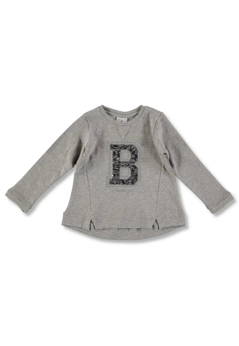 Bluza din bumbac - fetite - 90871-5 - Gri -