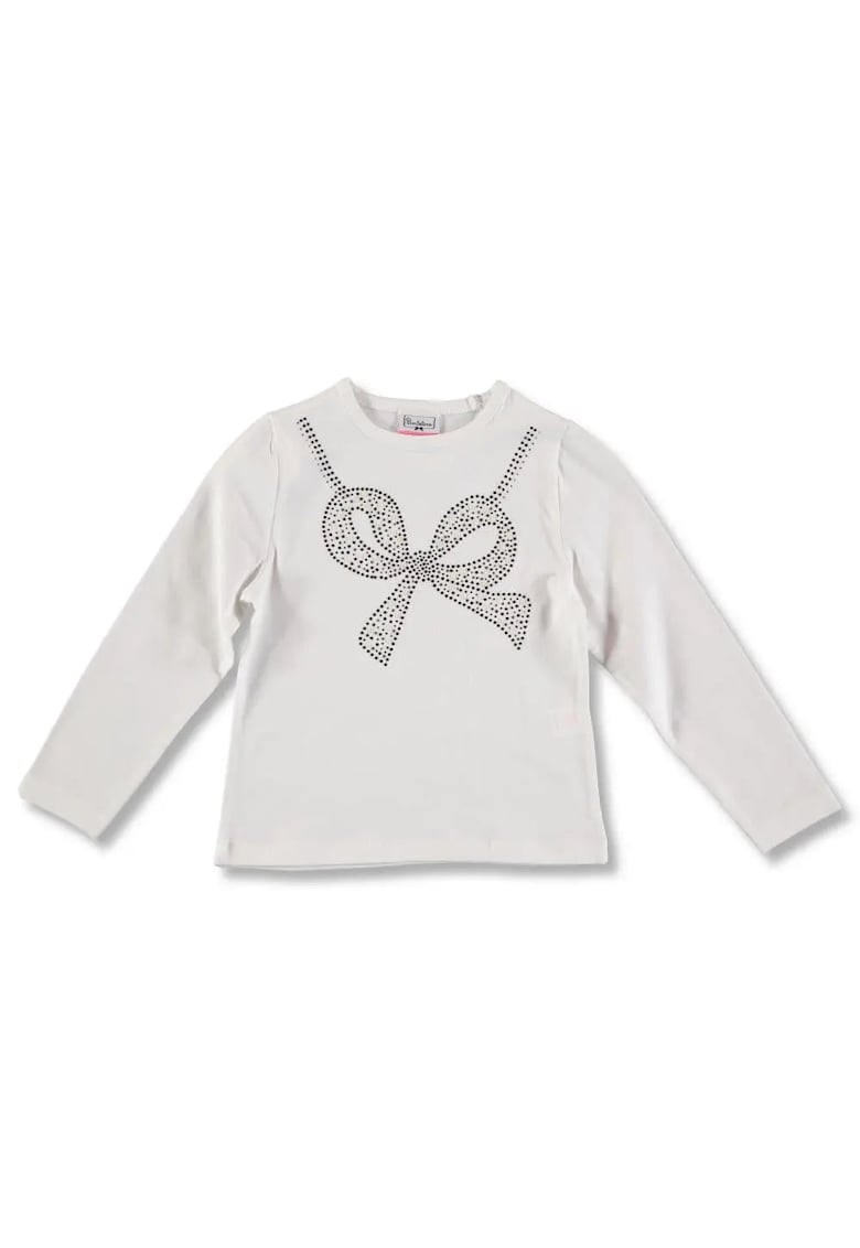 Bluza imprimeu fundita - fete - din bumbac - 20870 - Alb -