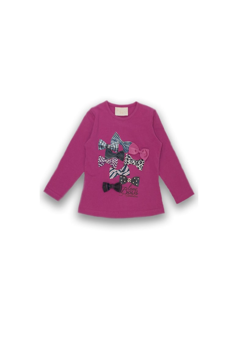 Bluza din bumbac - fete - Love Bowes - 51840 - Mov -