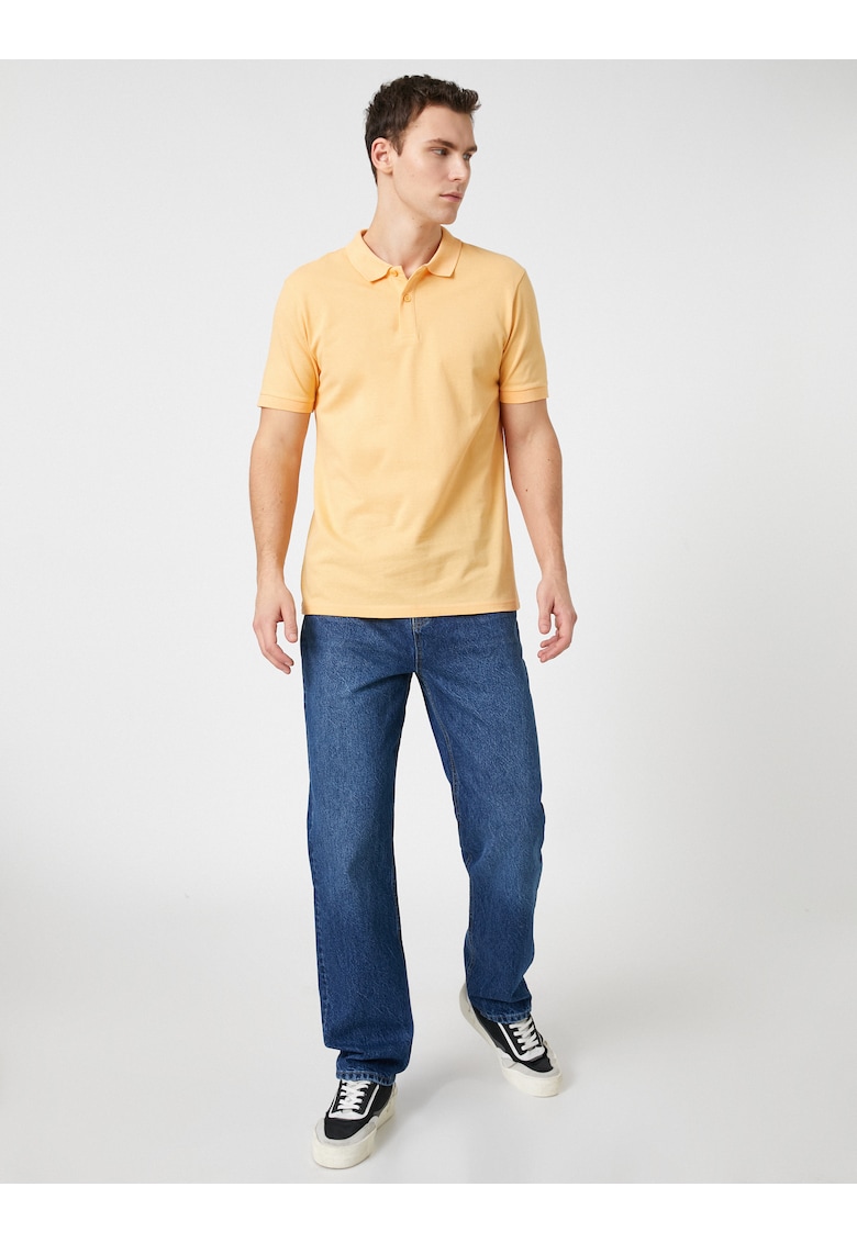 Tricou polo slim fit de bumbac