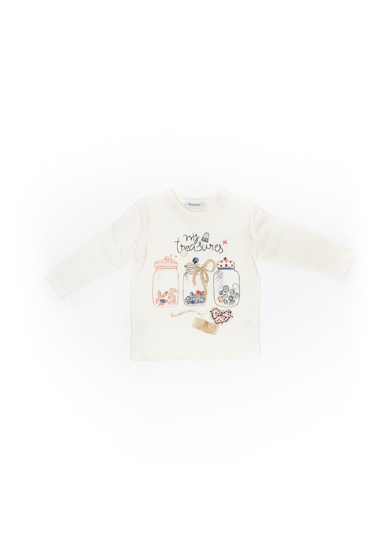 Bluza din bumbac bebe - My Treasures - crem - 41620 - 68 cm - Crem