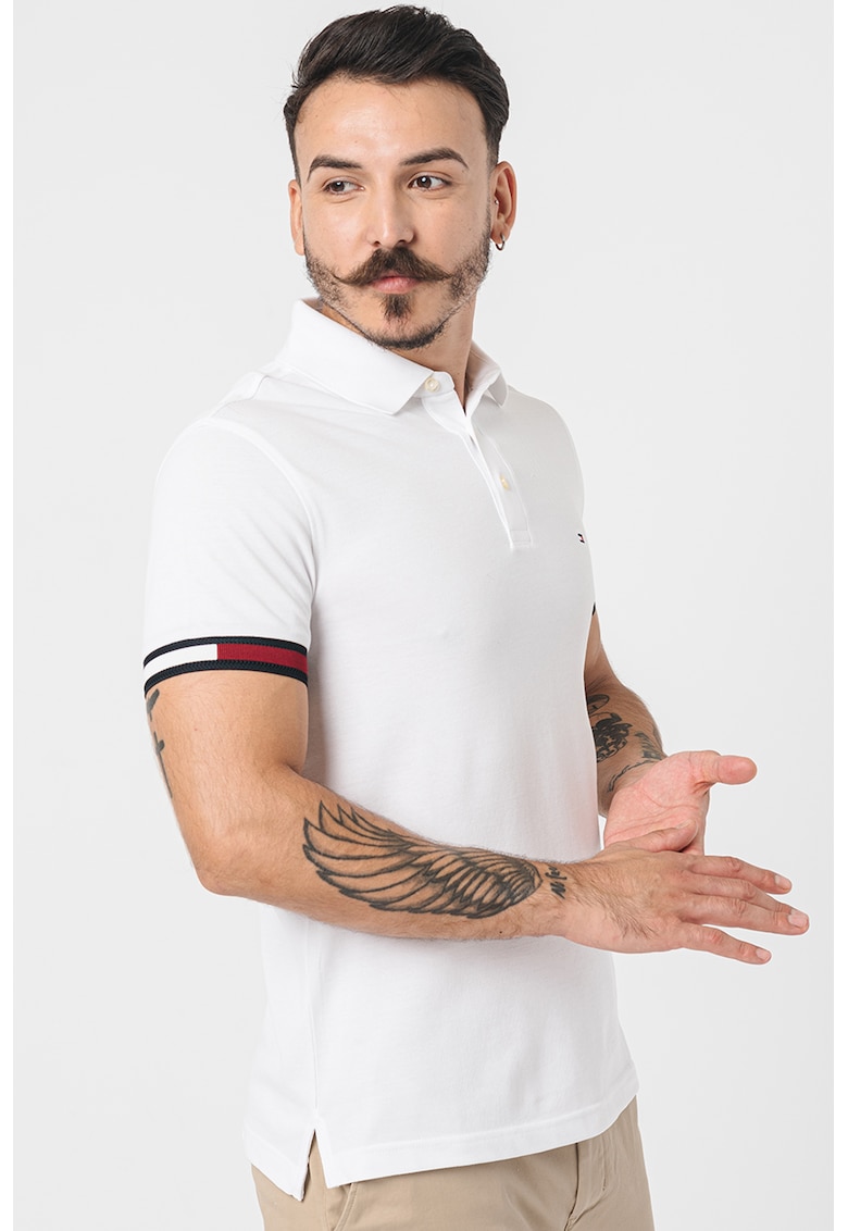 Tricou polo din amestec de bumbac organic