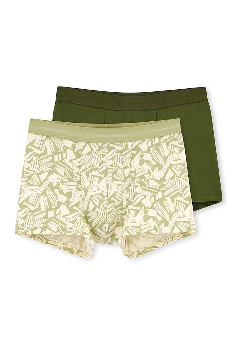 Set de boxeri uni si cu model - 2 perechi