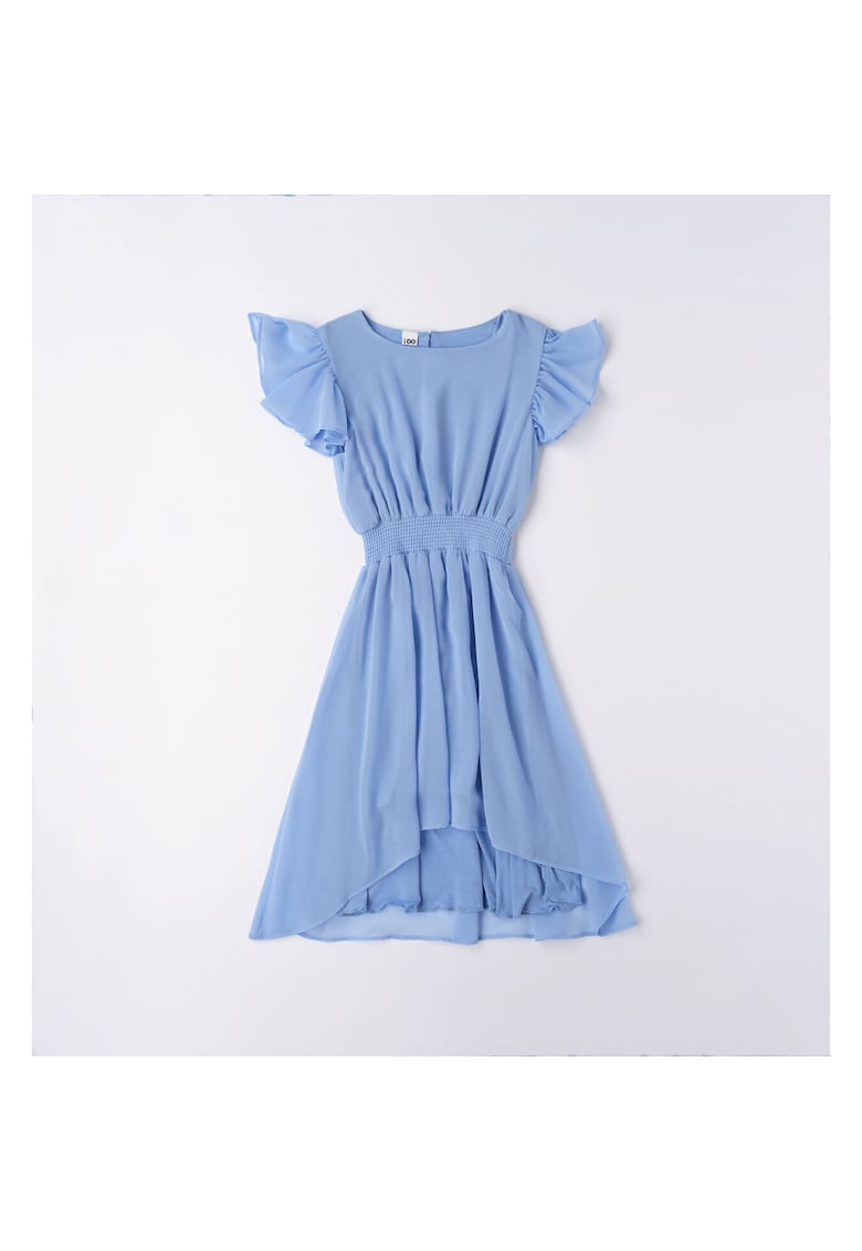 Rochie din voal cu trena pentru fete - 4.6554 - Albastru deschis