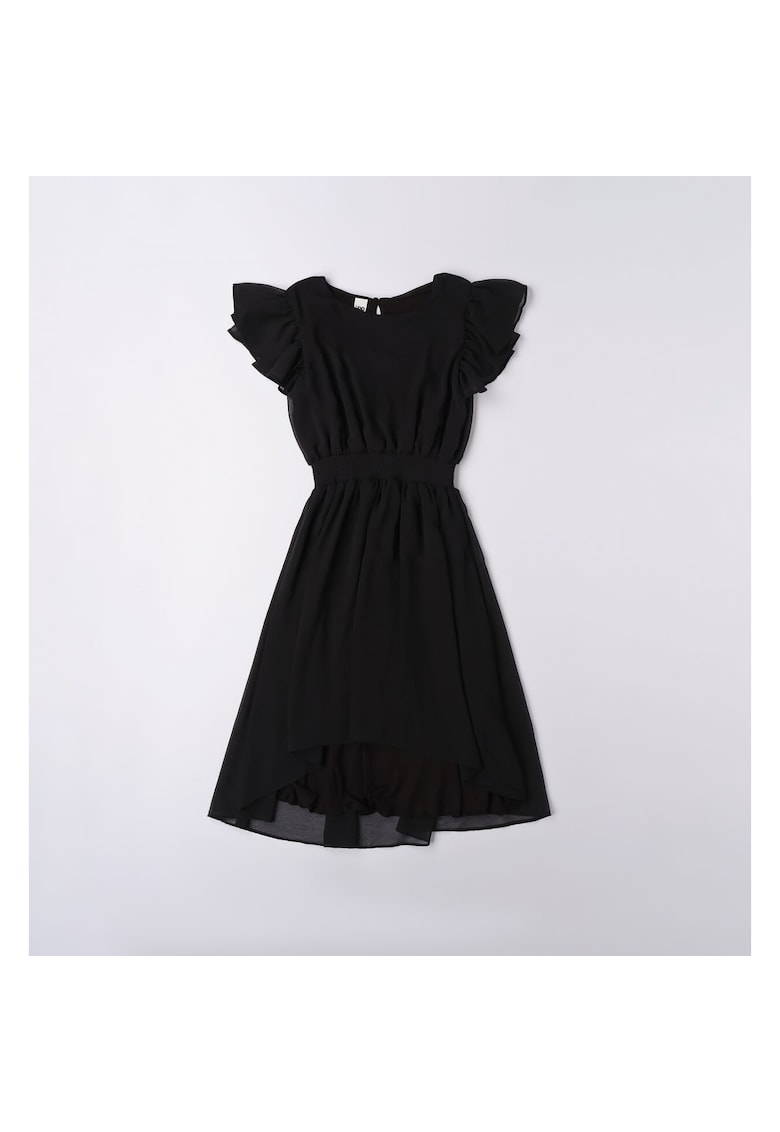 Rochie din voal cu trena pentru fete - 4.6554 - Negru