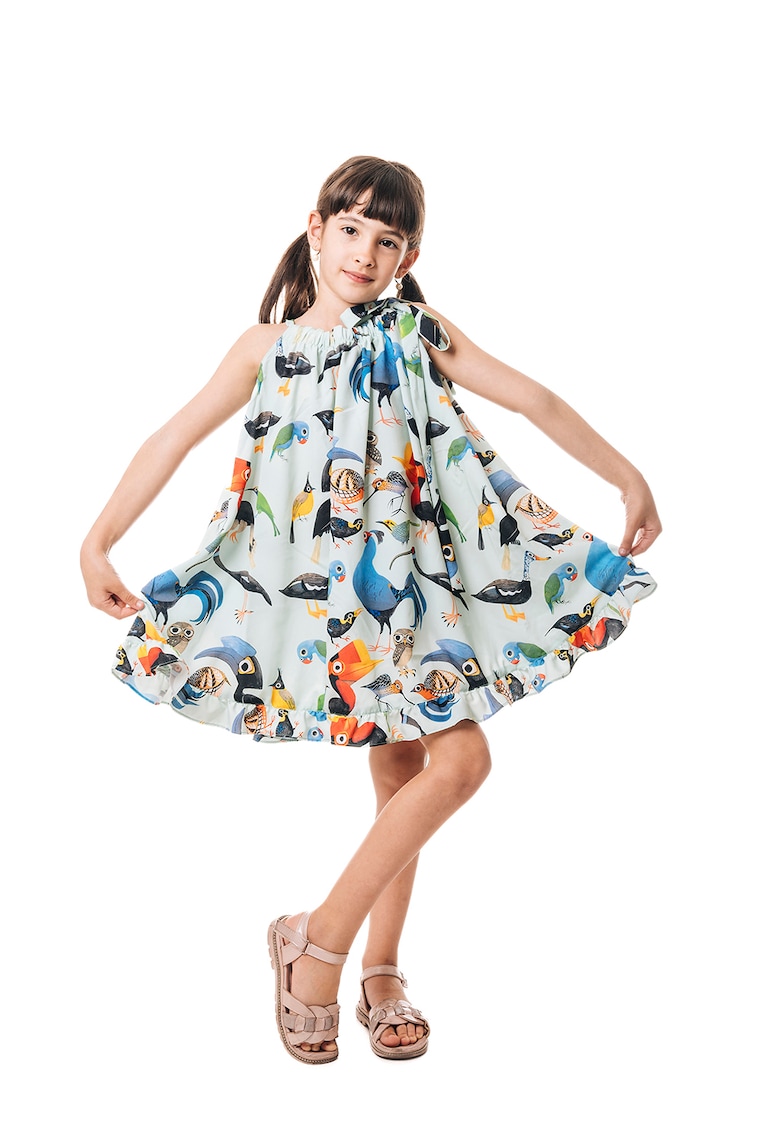 Rochie evazata cu model cu animale Rochie evazata cu model cu animale