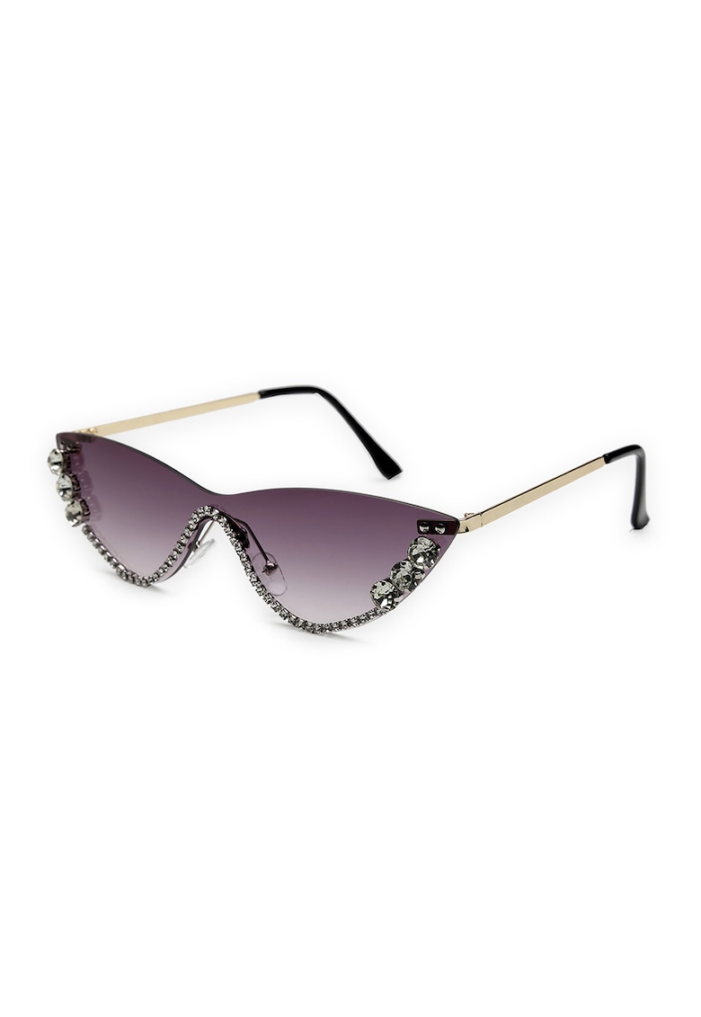 Ochelari de soare cat-eye cu rama metalica