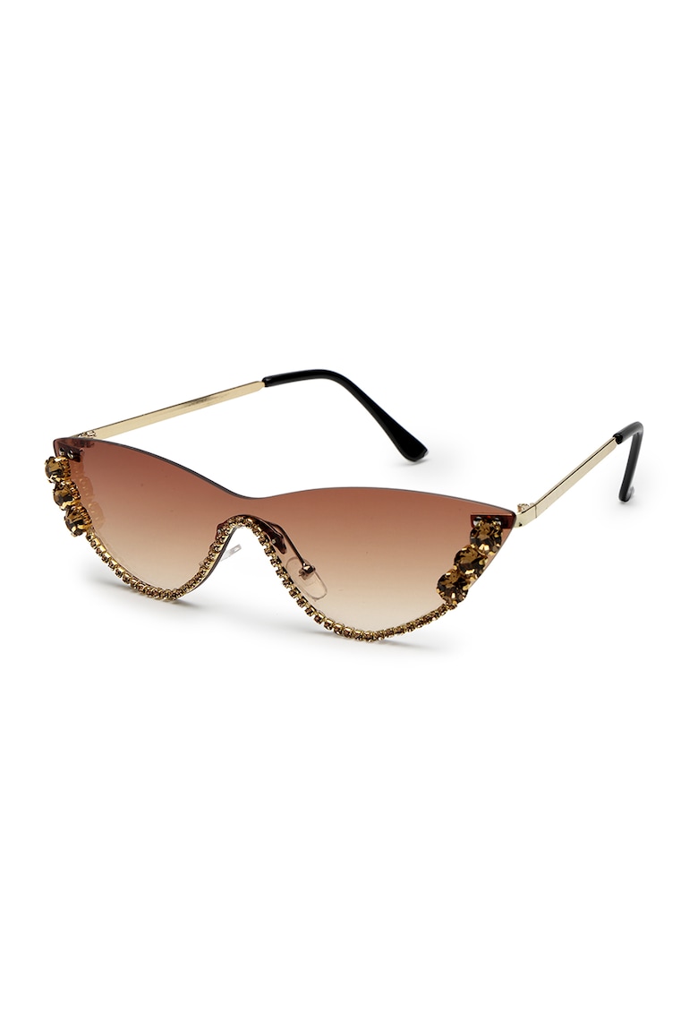 Ochelari de soare cat-eye cu rama metalica