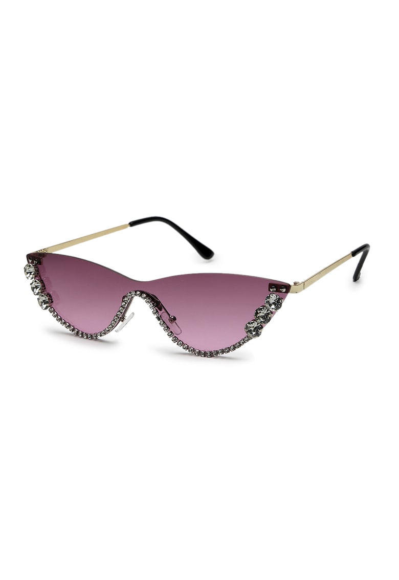 Ochelari de soare cat-eye cu rama metalica