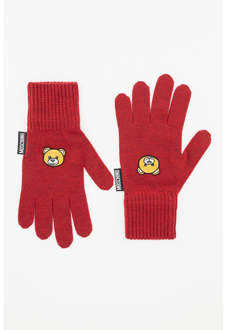 Manusi de lana cu model urs