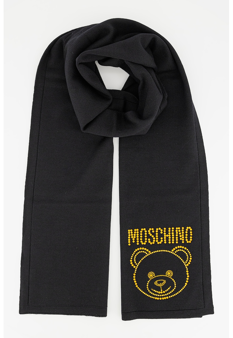 Fular de lana cu logo Fular de lana cu logo