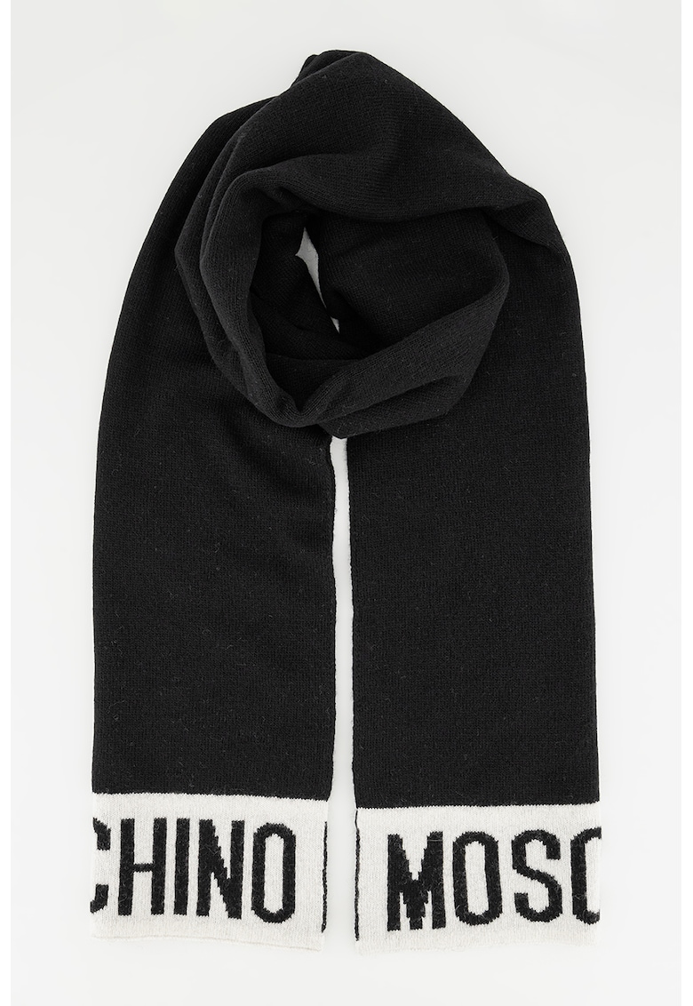 Fular din amestec de lana cu logo