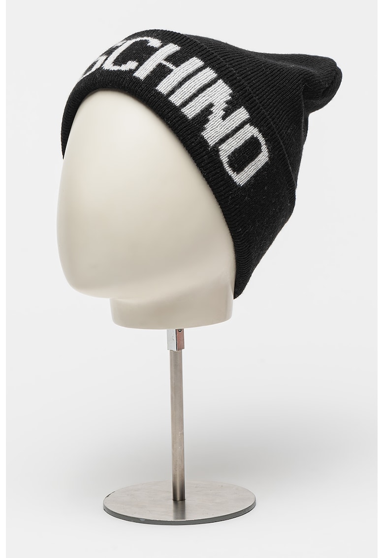 Caciula din amestec de lana cu model logo