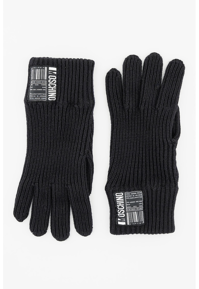 Manusi de lana cu aplicatie logo