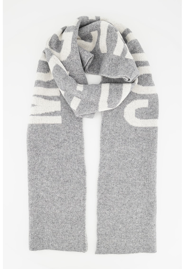 Fular din amestec de lana si casmir cu logo