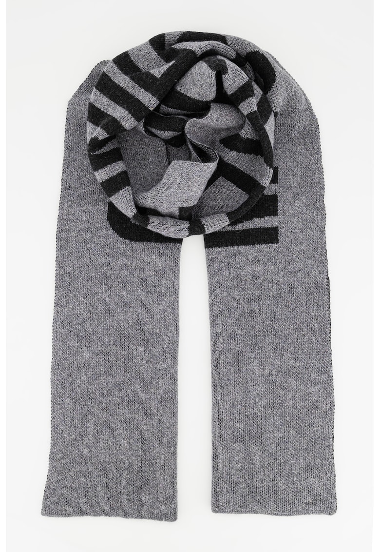 Fular din amestec de lana si casmir cu logo