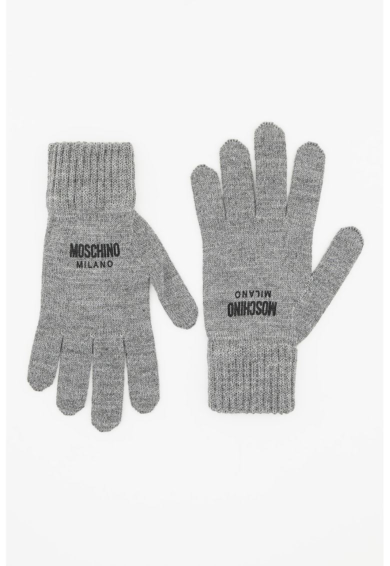 Manusi din tricot cu detalii logo