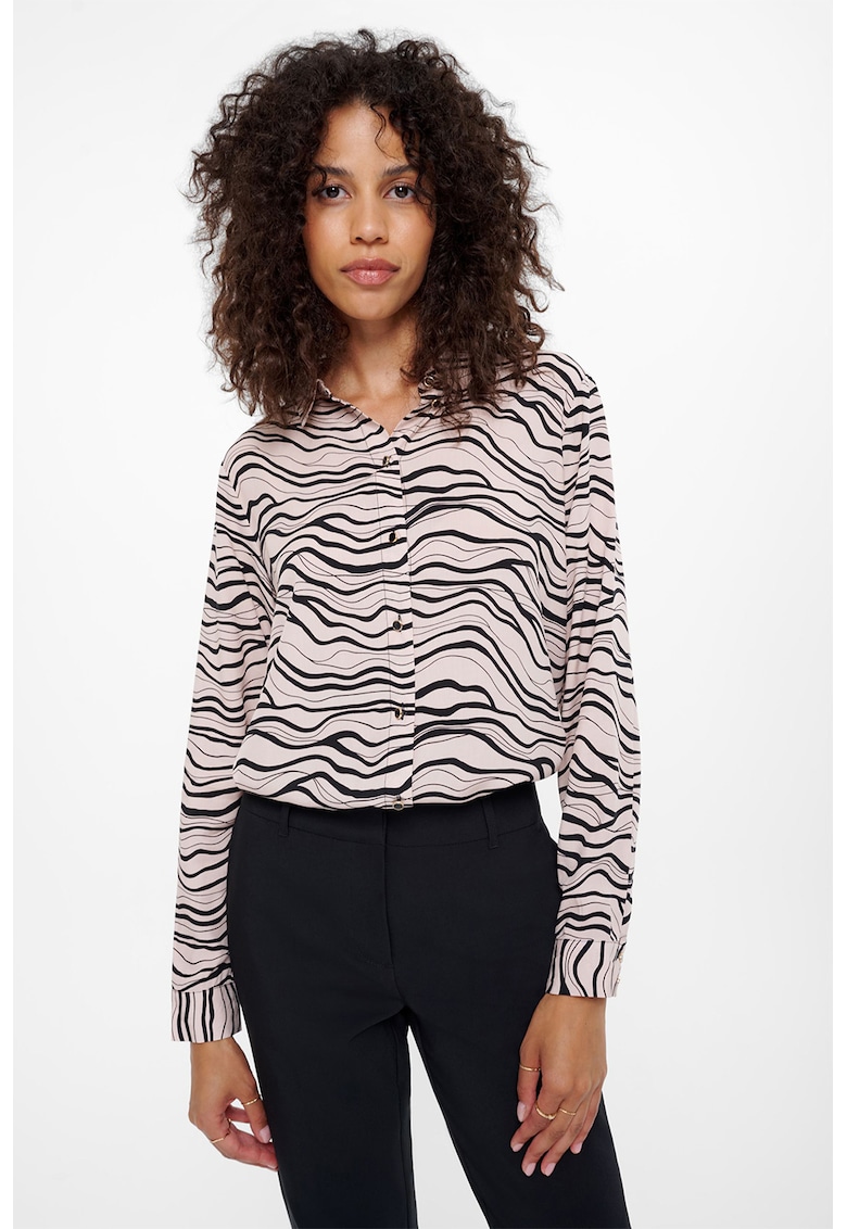 Camasa de viscoza cu imprimeu abstract