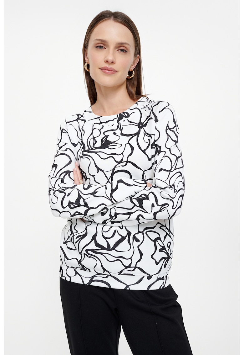 Bluza de trening cu imprimeu abstract
