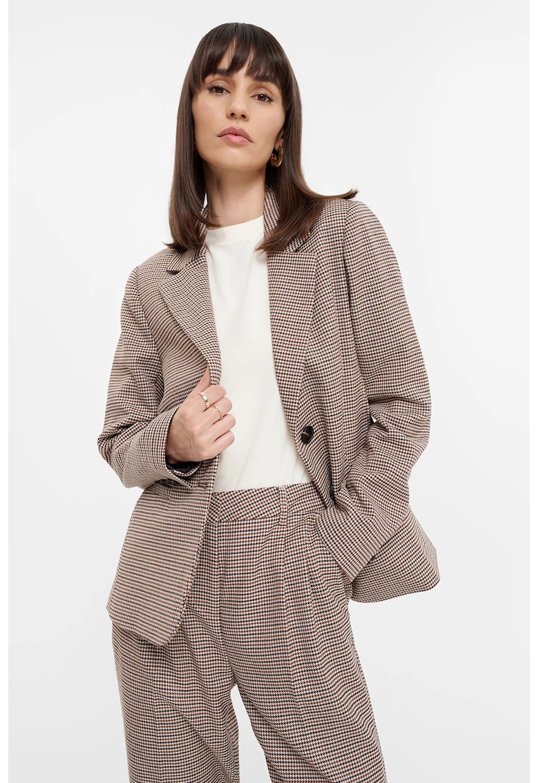 Sacou cu model houndstooth