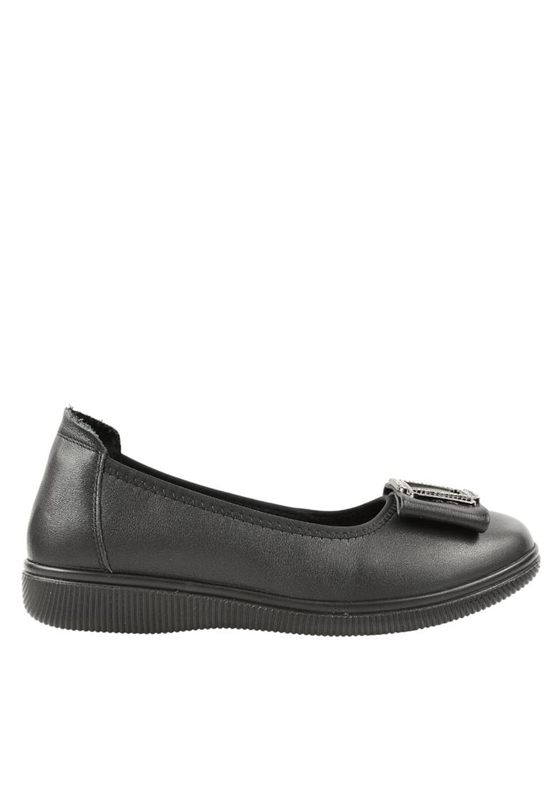 Pantofi casual - dama - A130 negru - piele naturala - Negru