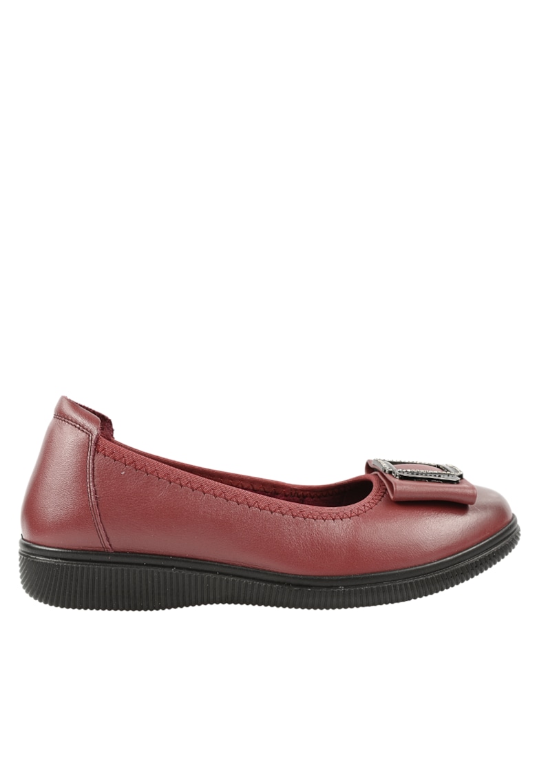 Pantofi casual - dama - A130 bordo - piele naturala - Bordeaux