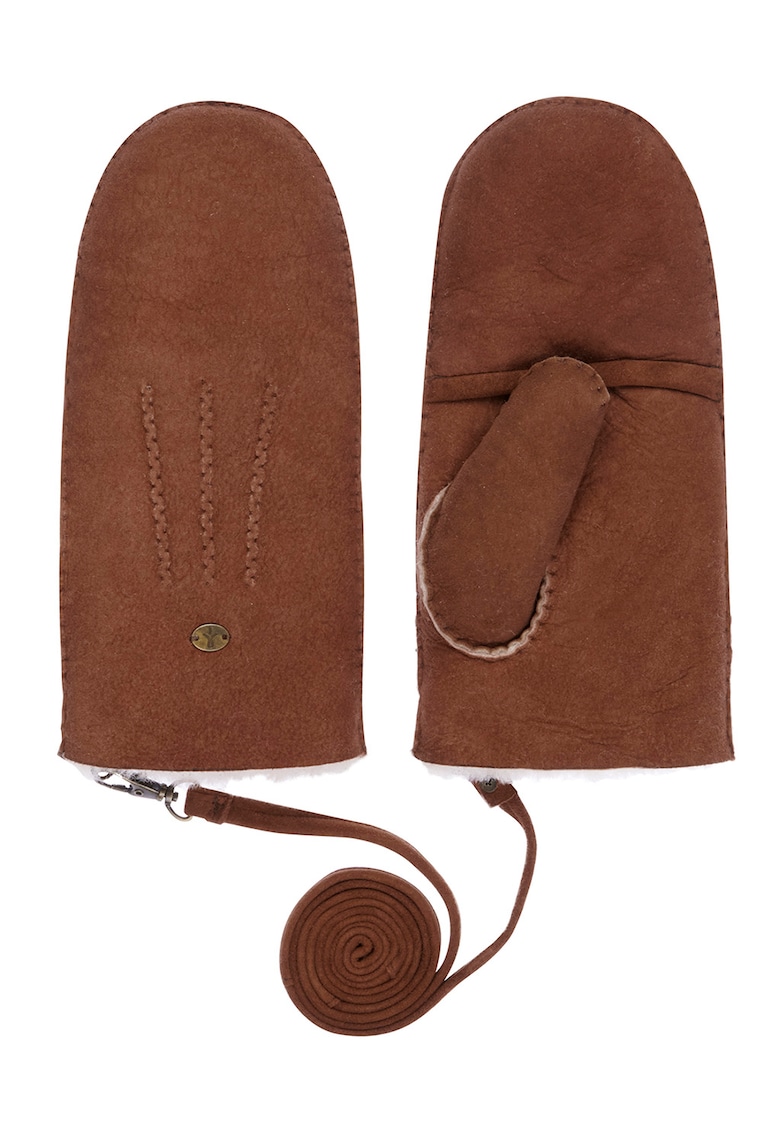 Manusi din piele cu captuseala din lana Tawny