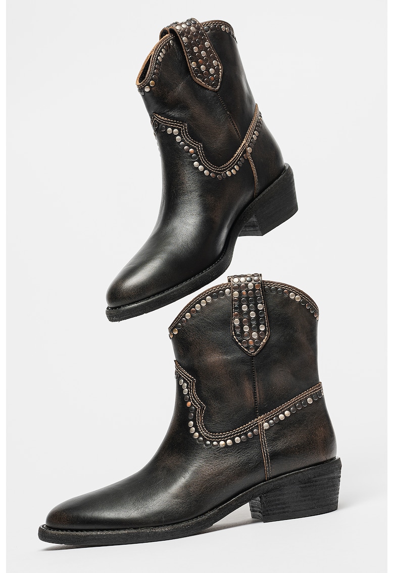 Botine cowboy de piele Gipsy