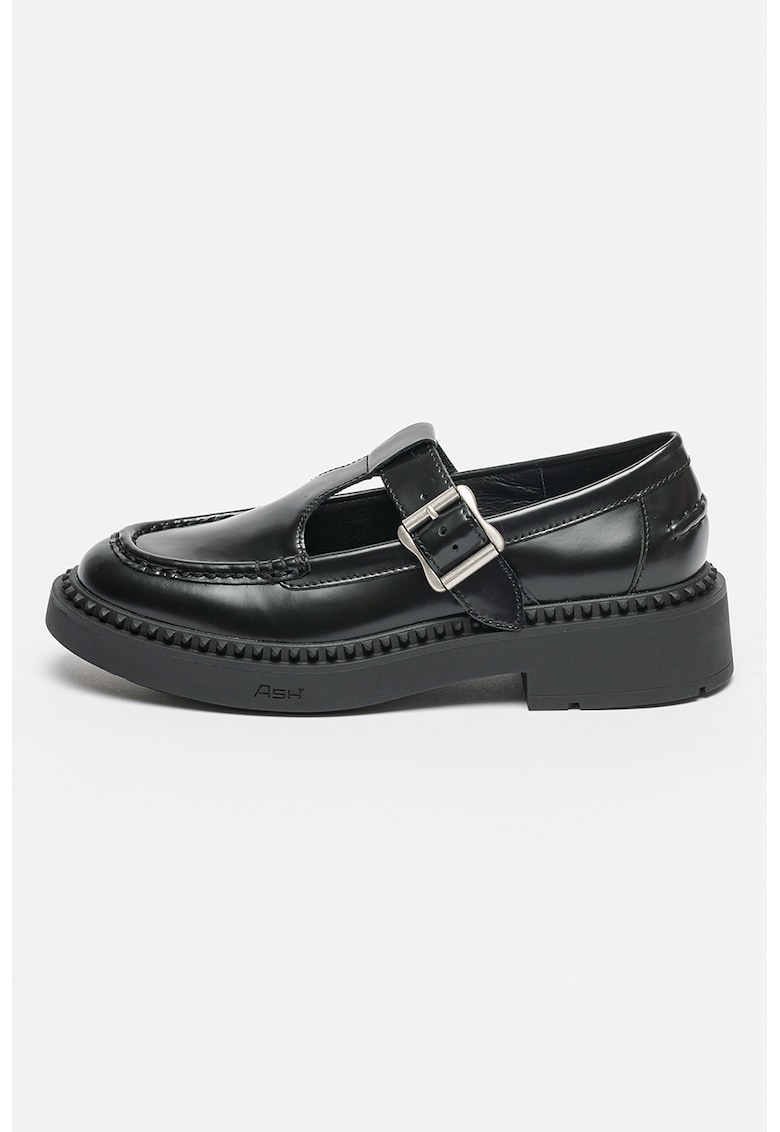Pantofi loafer de piele cu decupaje Mason - Negru