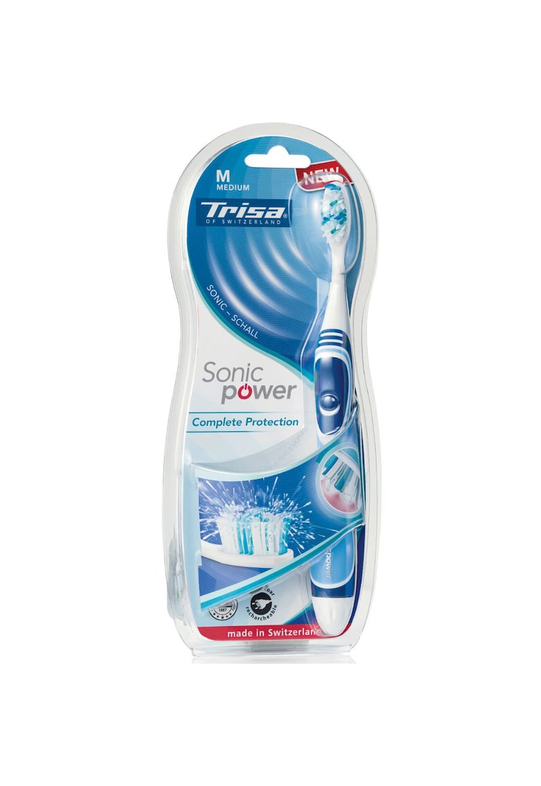 Periuta de dinti electrica sonica Sonic Power Complete Protection Medium - 26000 vibratii/min - Acumulator 661910 - Albastru