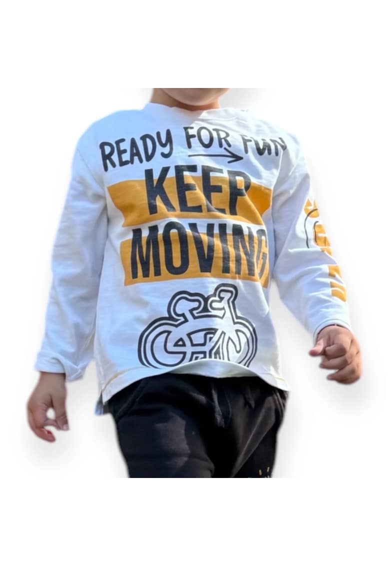Bluza subtire cu maneca lunga -  - Fun Adventure - Ecru & Galben - pentru baietei