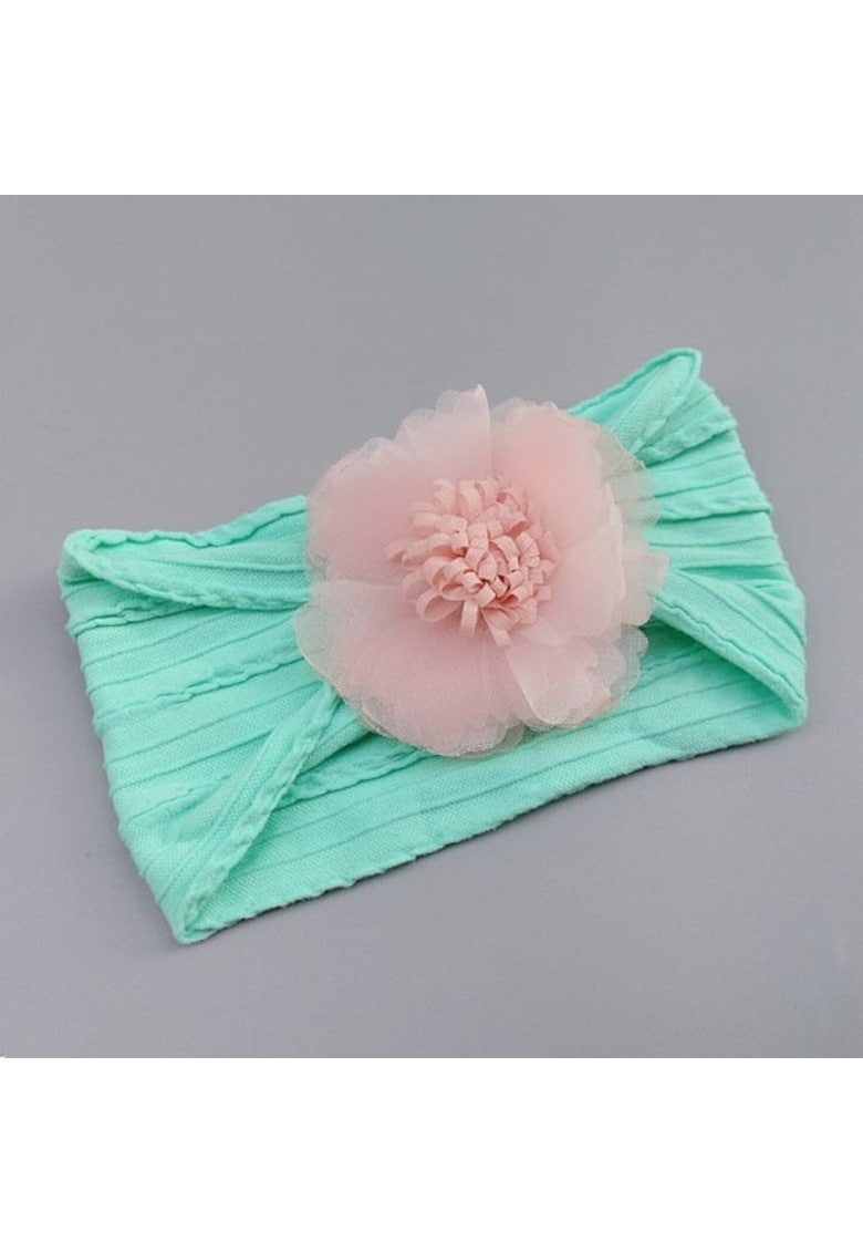 Bentita Lata Cu Model Din Tesatura Si Fundita Din Tulle - Textil - Fete - 0-12 luni