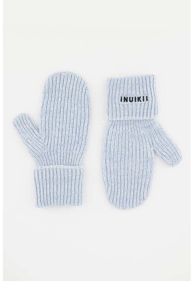 Manusi unisex din lana si casmir cu logo