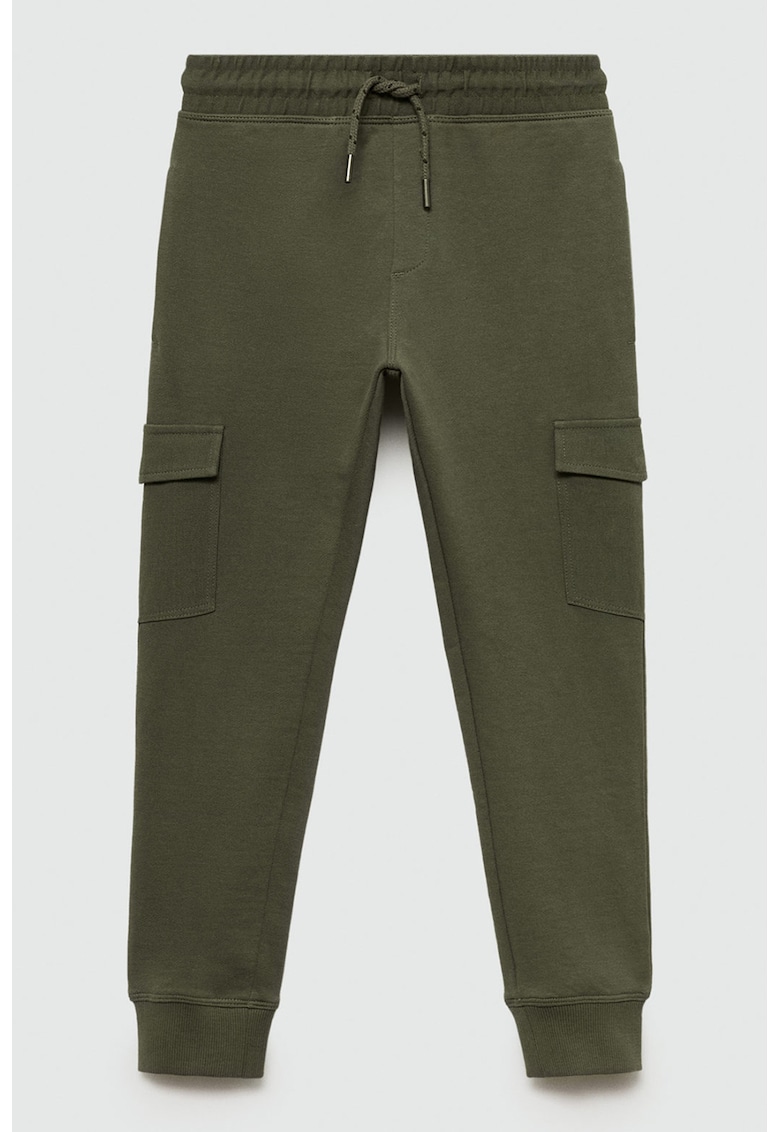 Pantaloni cargo de trening cu snur in talie